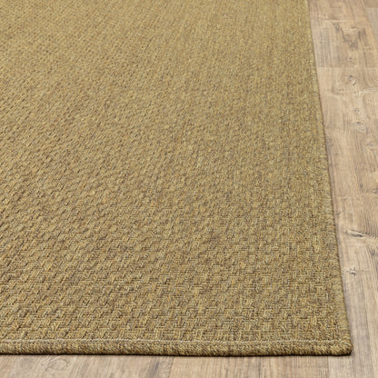 7' X 10' Tan Indoor Outdoor Area Rug