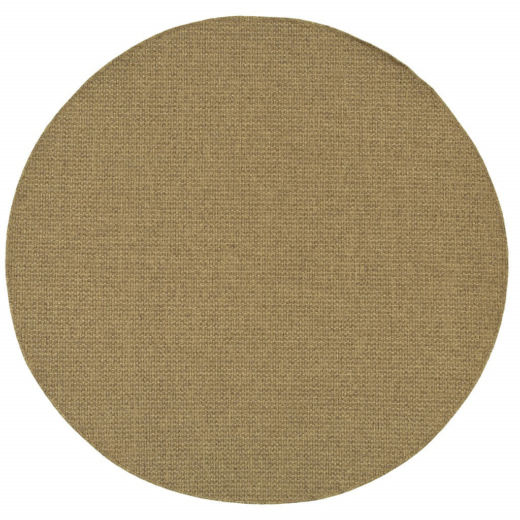 7' X 10' Tan Indoor Outdoor Area Rug