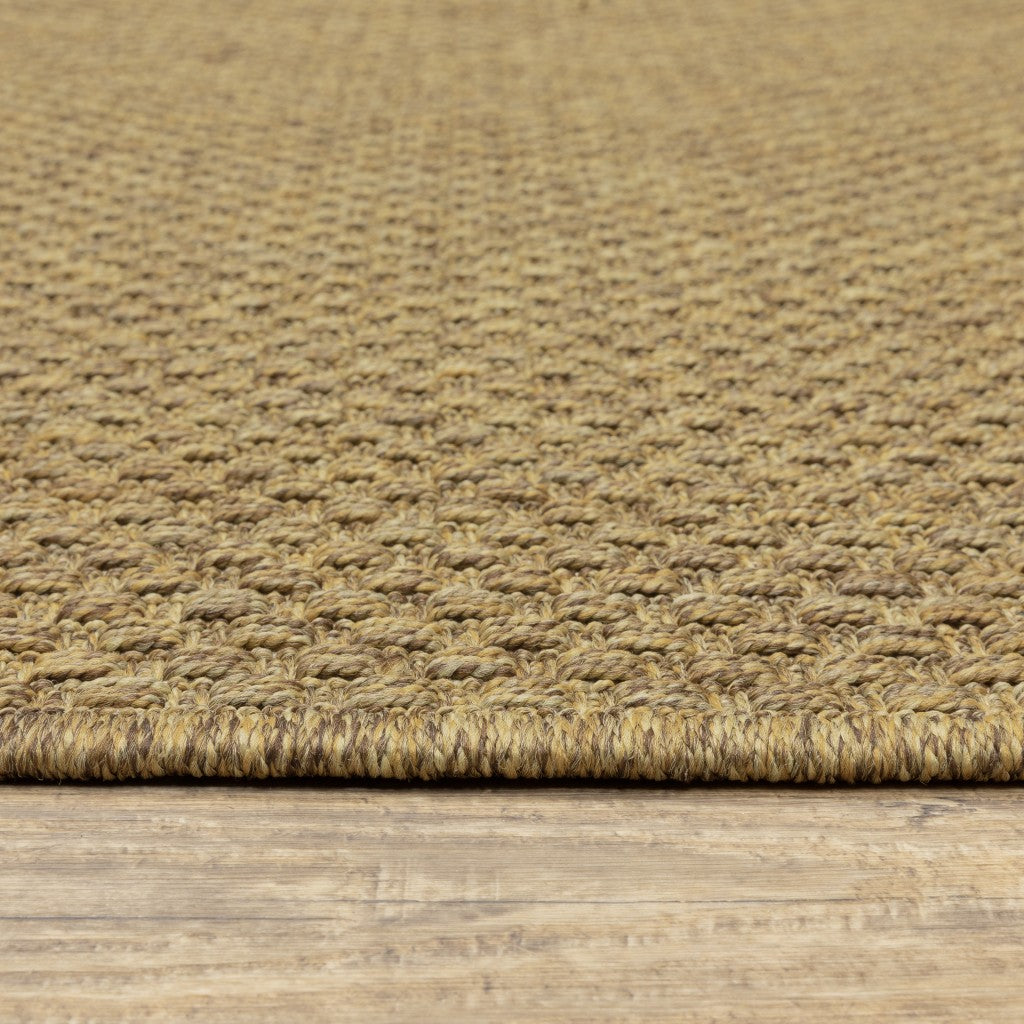 7' X 10' Tan Indoor Outdoor Area Rug