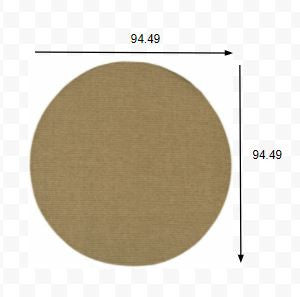 7' X 10' Tan Indoor Outdoor Area Rug