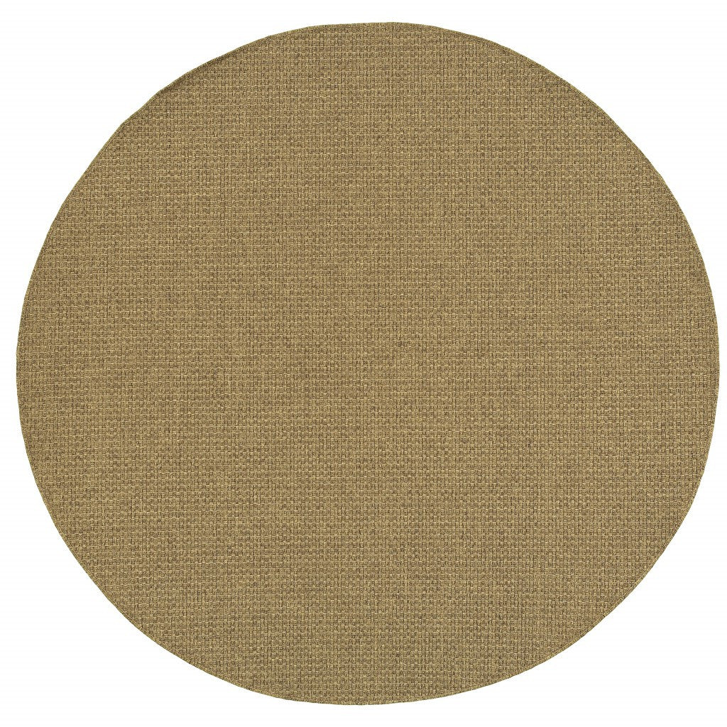 7' X 10' Tan Indoor Outdoor Area Rug