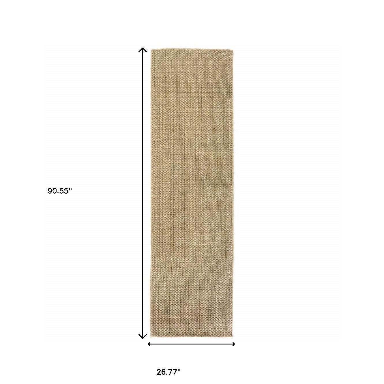 4' X 6' Beige Indoor Outdoor Area Rug