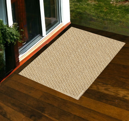 4' X 6' Beige Indoor Outdoor Area Rug