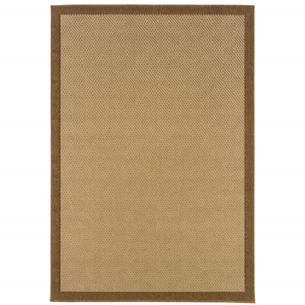 2' X 8' Beige Indoor Outdoor Area Rug