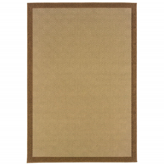 2' X 8' Beige Indoor Outdoor Area Rug