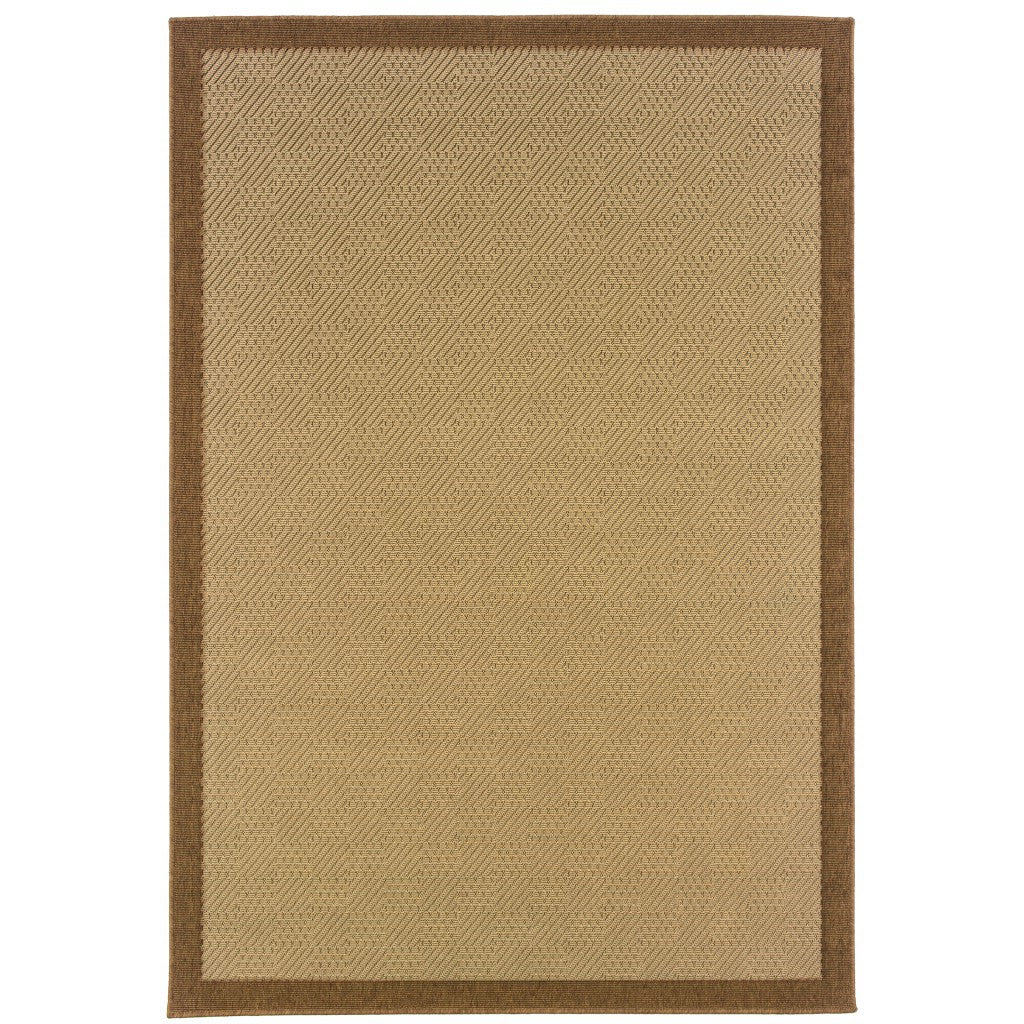 2' X 8' Beige Indoor Outdoor Area Rug