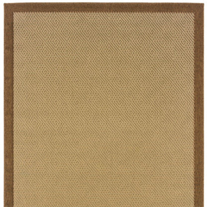 2' X 8' Beige Indoor Outdoor Area Rug