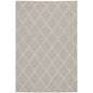 7' X 9' Gray and Ivory Indoor Outdoor Area Rug