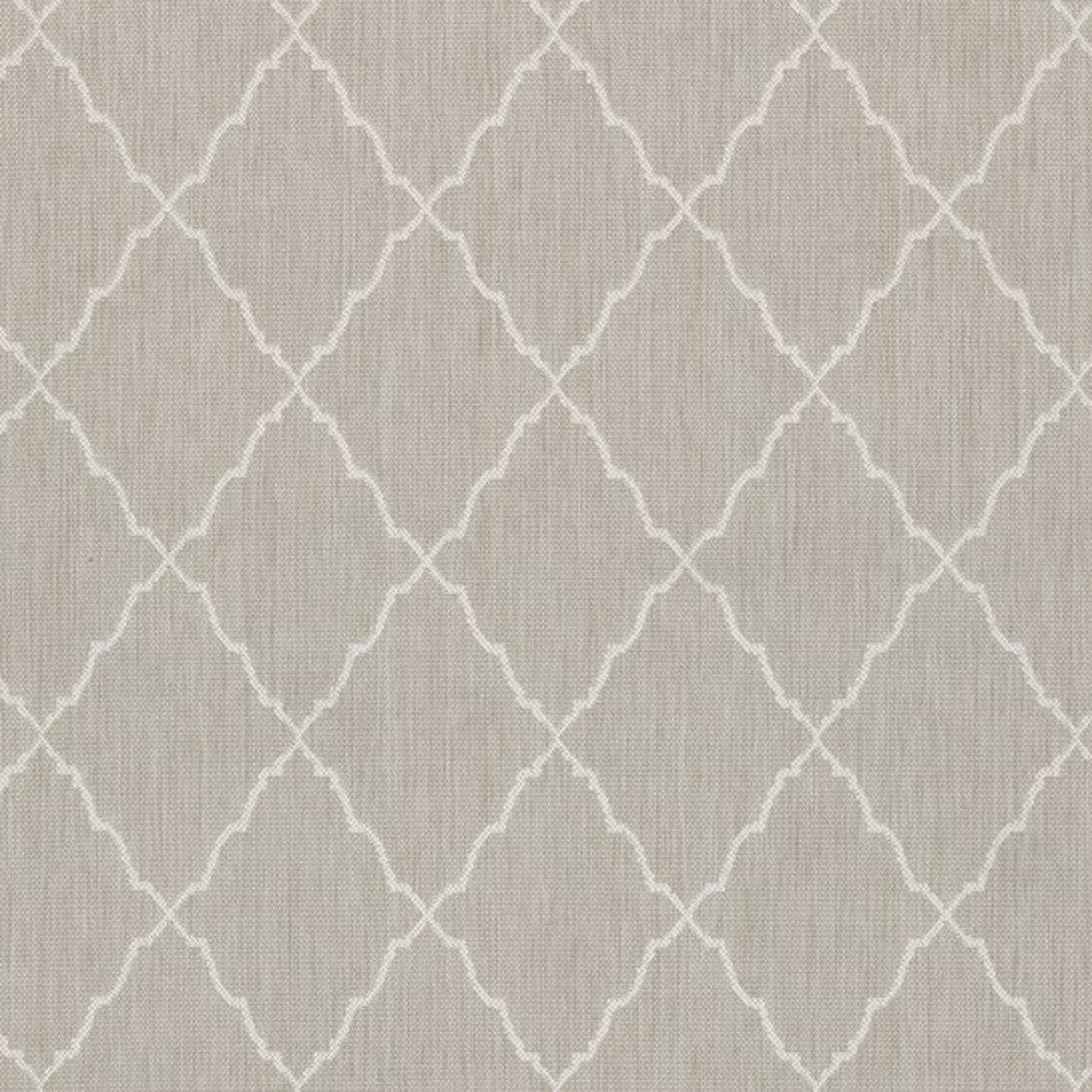 7' X 9' Gray and Ivory Indoor Outdoor Area Rug