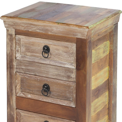 16" Modern Rustic Three Drawer Accent Chest