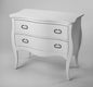 34" White Solid Wood Two Drawer Chest