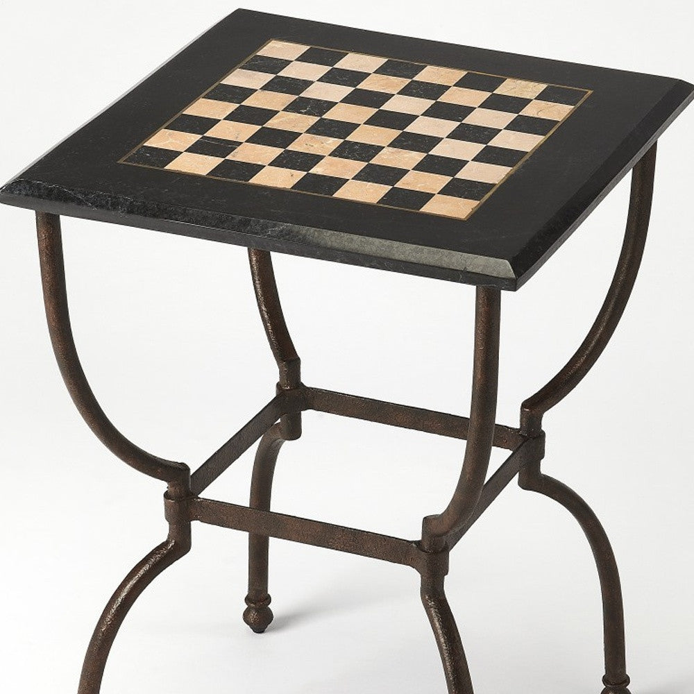 Fossil Stone Square Game Table