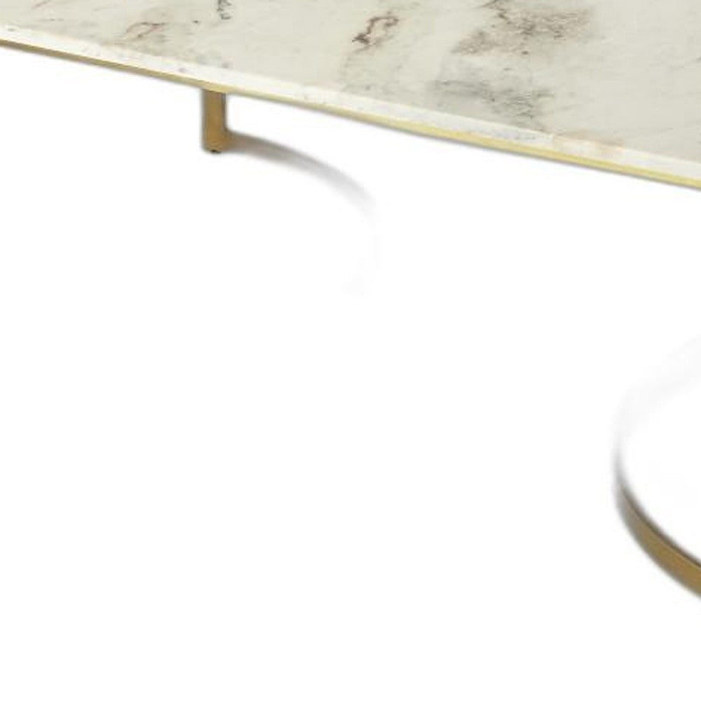 Metal And Marble Coffee Table