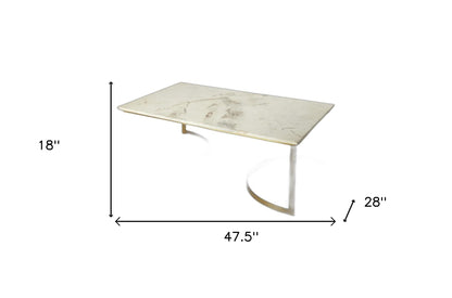 Metal And Marble Coffee Table