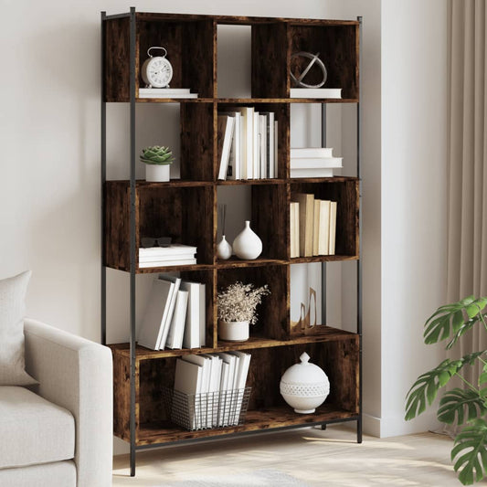 Bookcase Smoked Oak 40.2"x11"x67.7" Engineered Wood