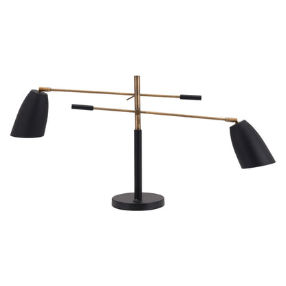 28" Black and Gold Adjustable Table or Desk Lamp