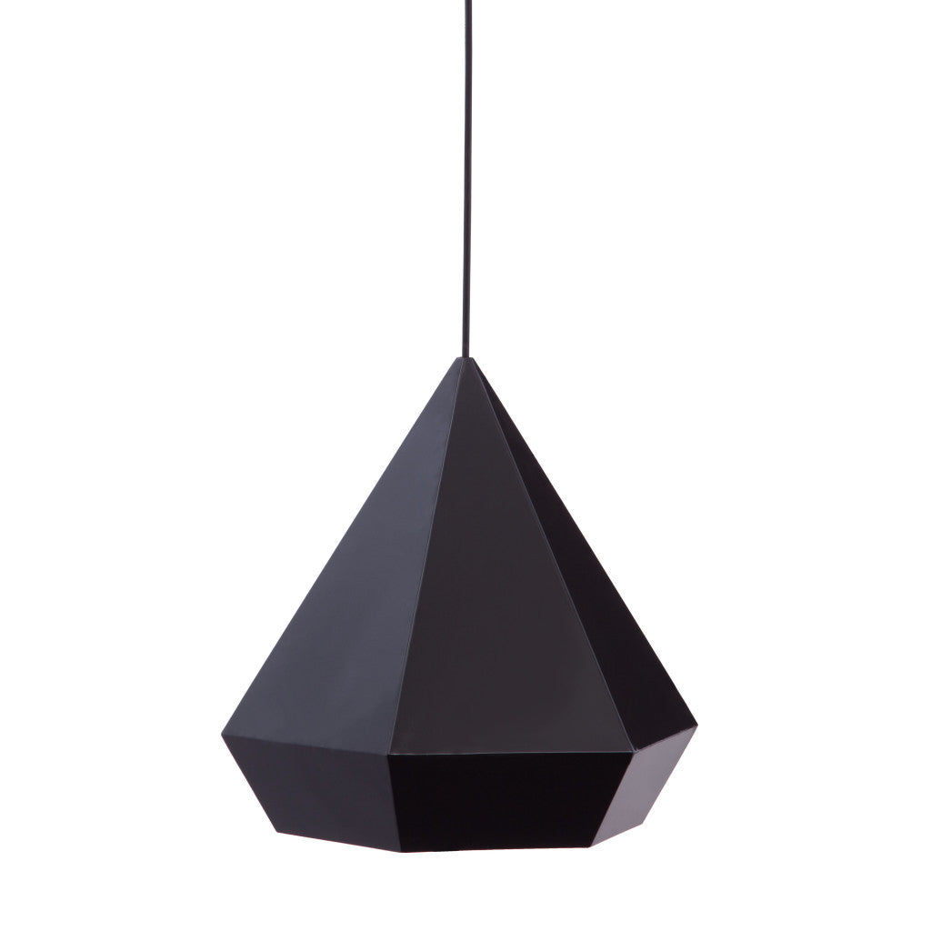 Black Lantern Metal Dimmable Ceiling Light With Black Shades