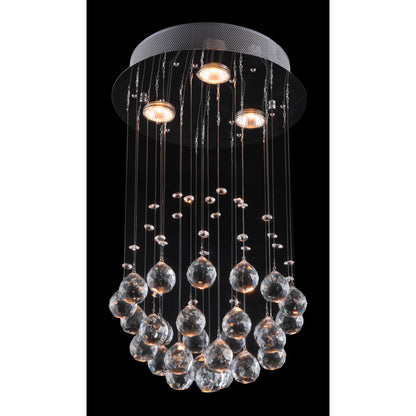 Silver Shaded Transparent Glass Ceiling Light