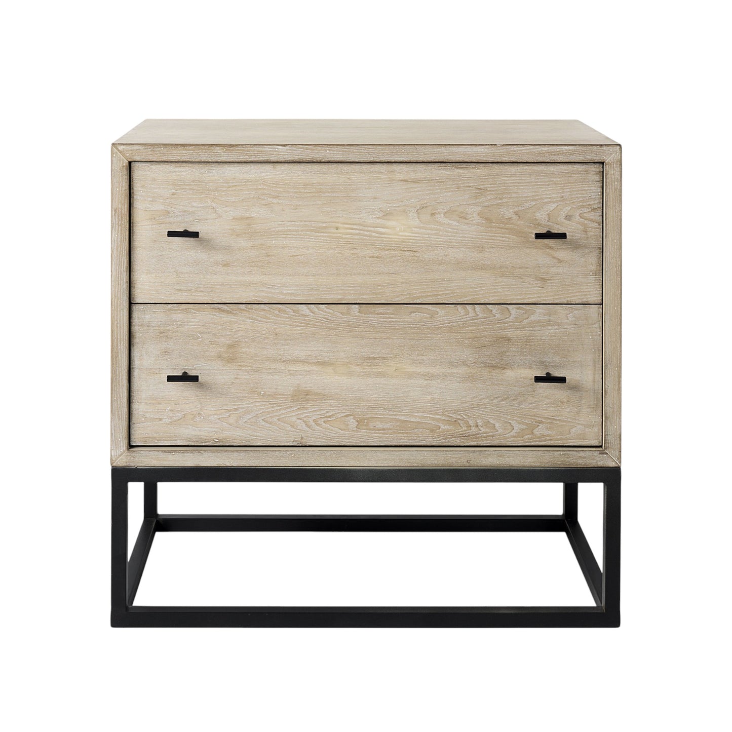 Rustic Modern Light Wash Two Drawer Chest