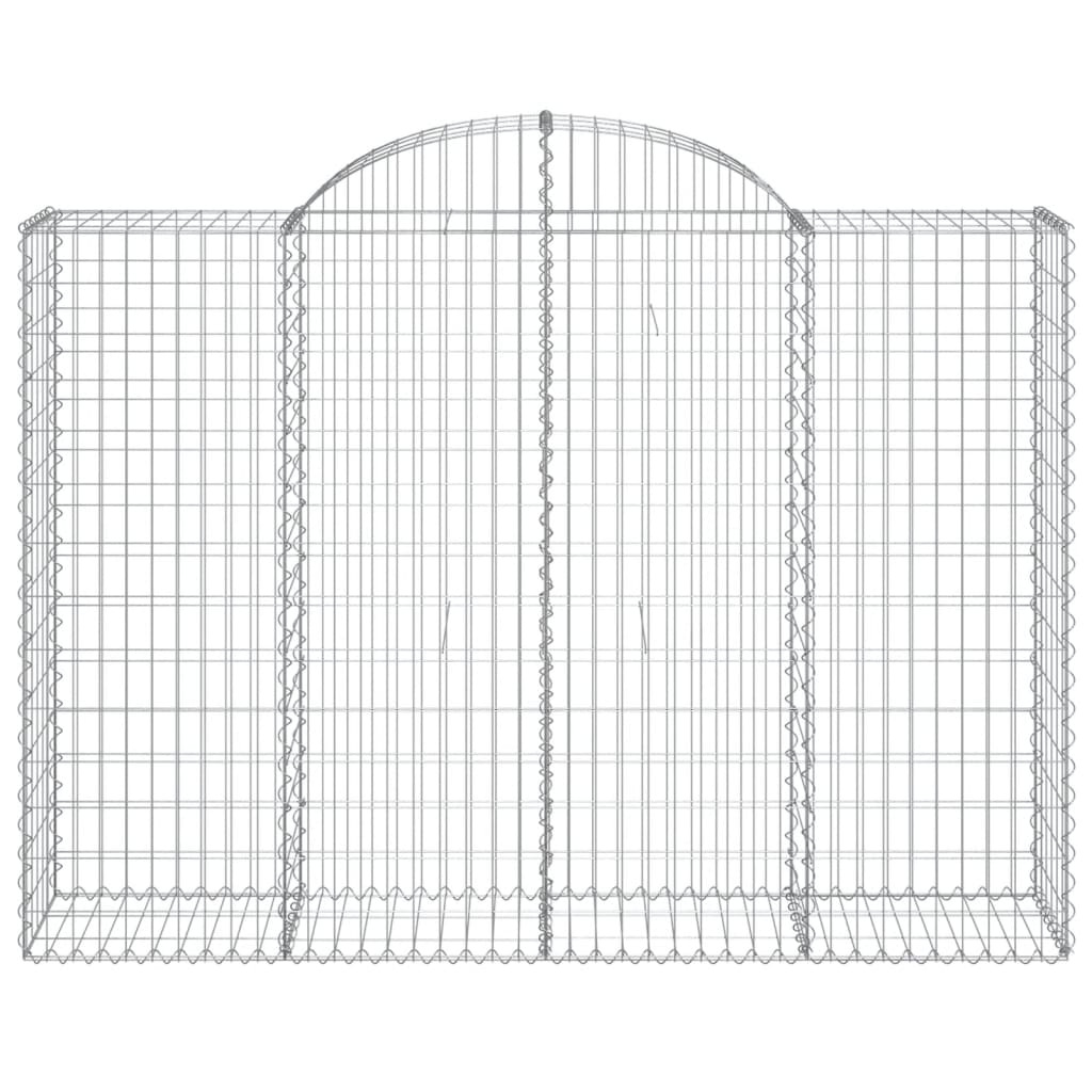 Arched Gabion Baskets 13 pcs 78.7"x19.7"x55.1"/63" Galvanized Iron