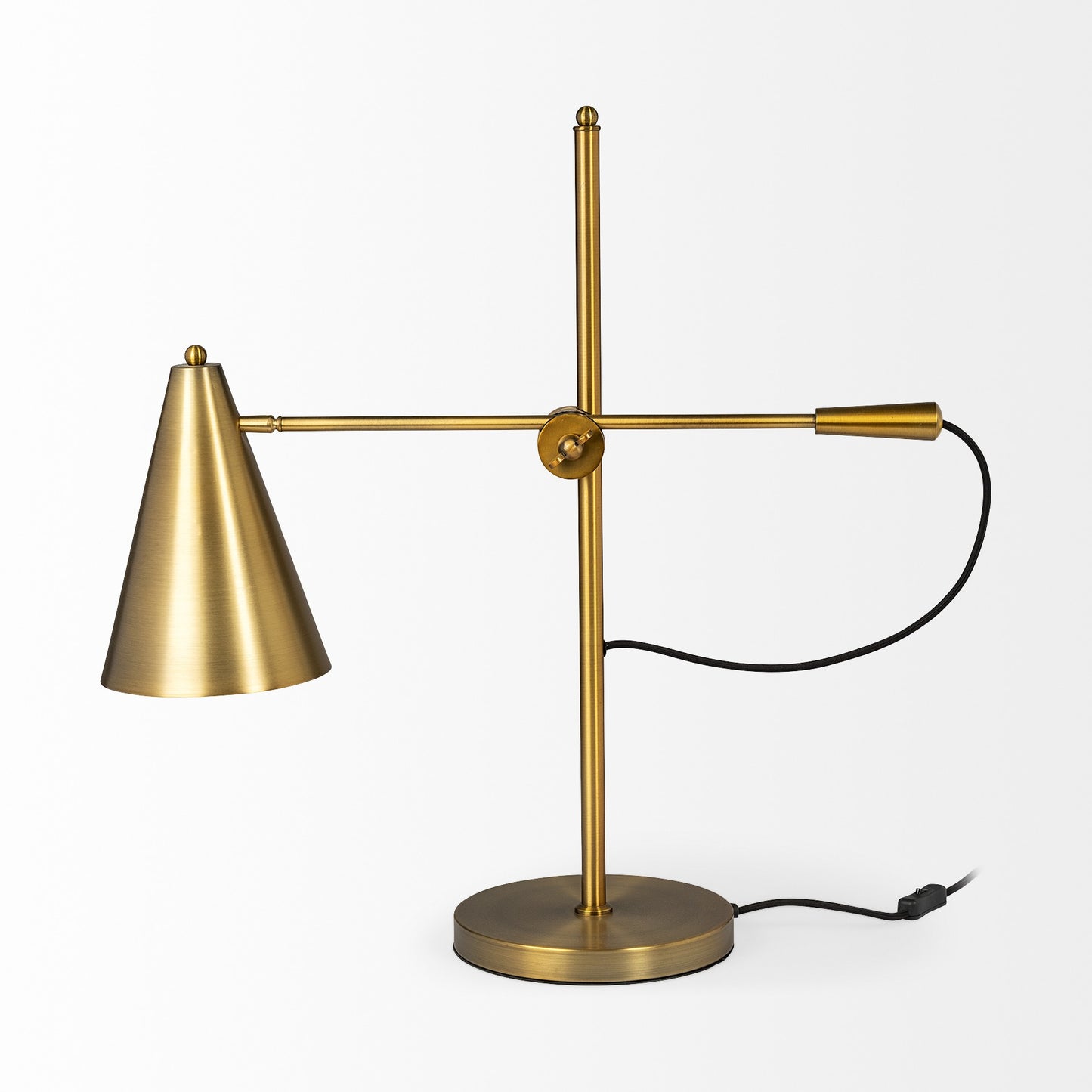 26" Gold Lamp Base LED With Gold Shade