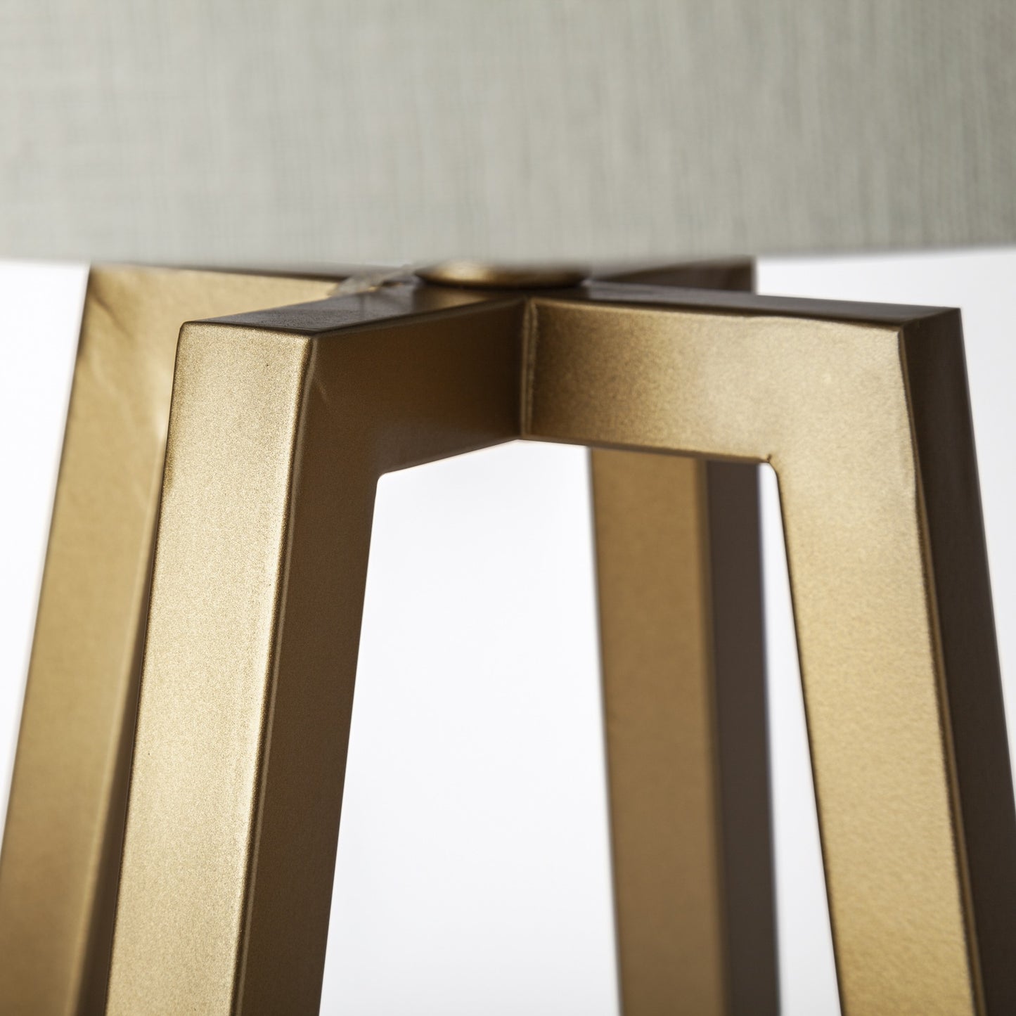 Metallic Gold Tone Geometric Table Lamp