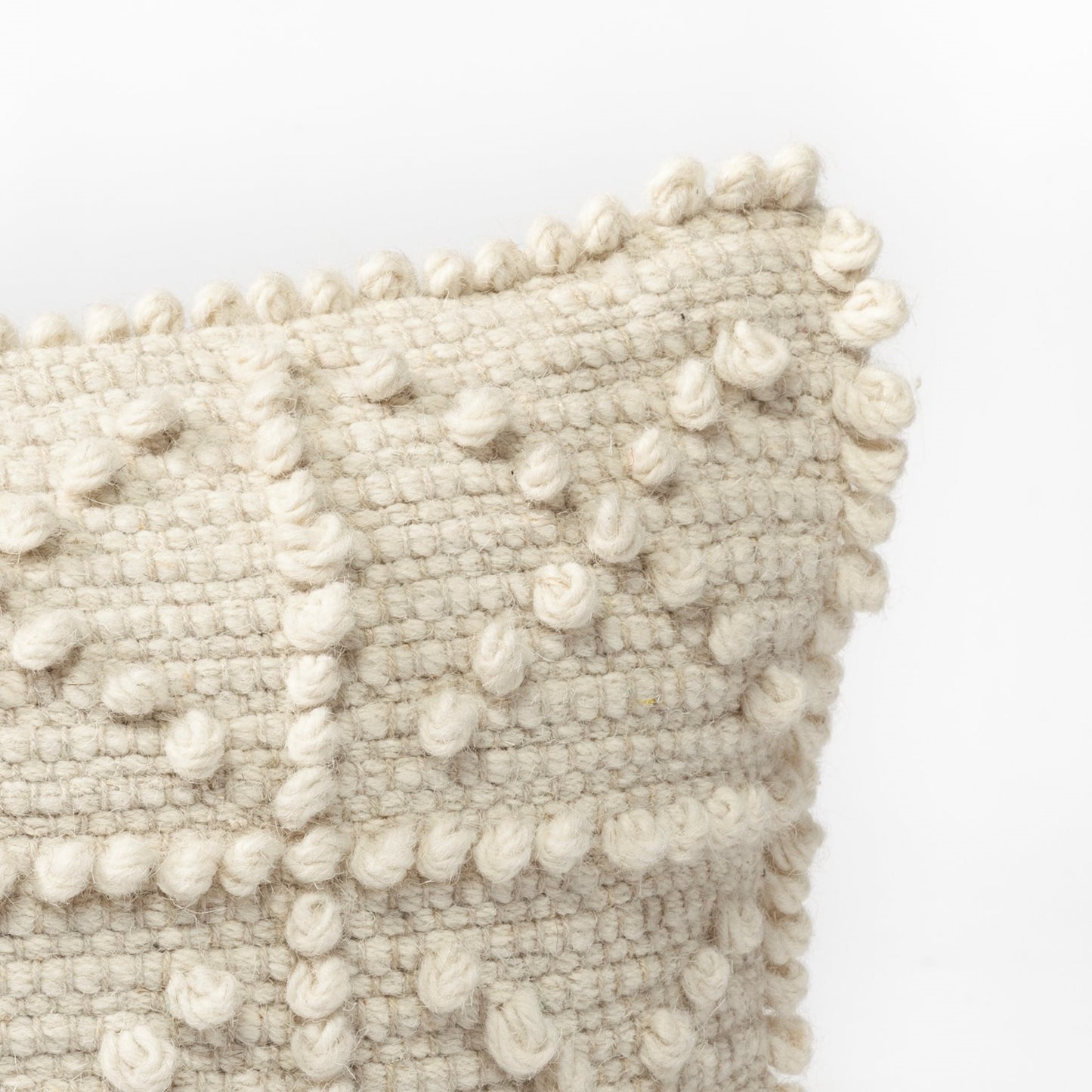 Off White Embossed Details Pillow Cover