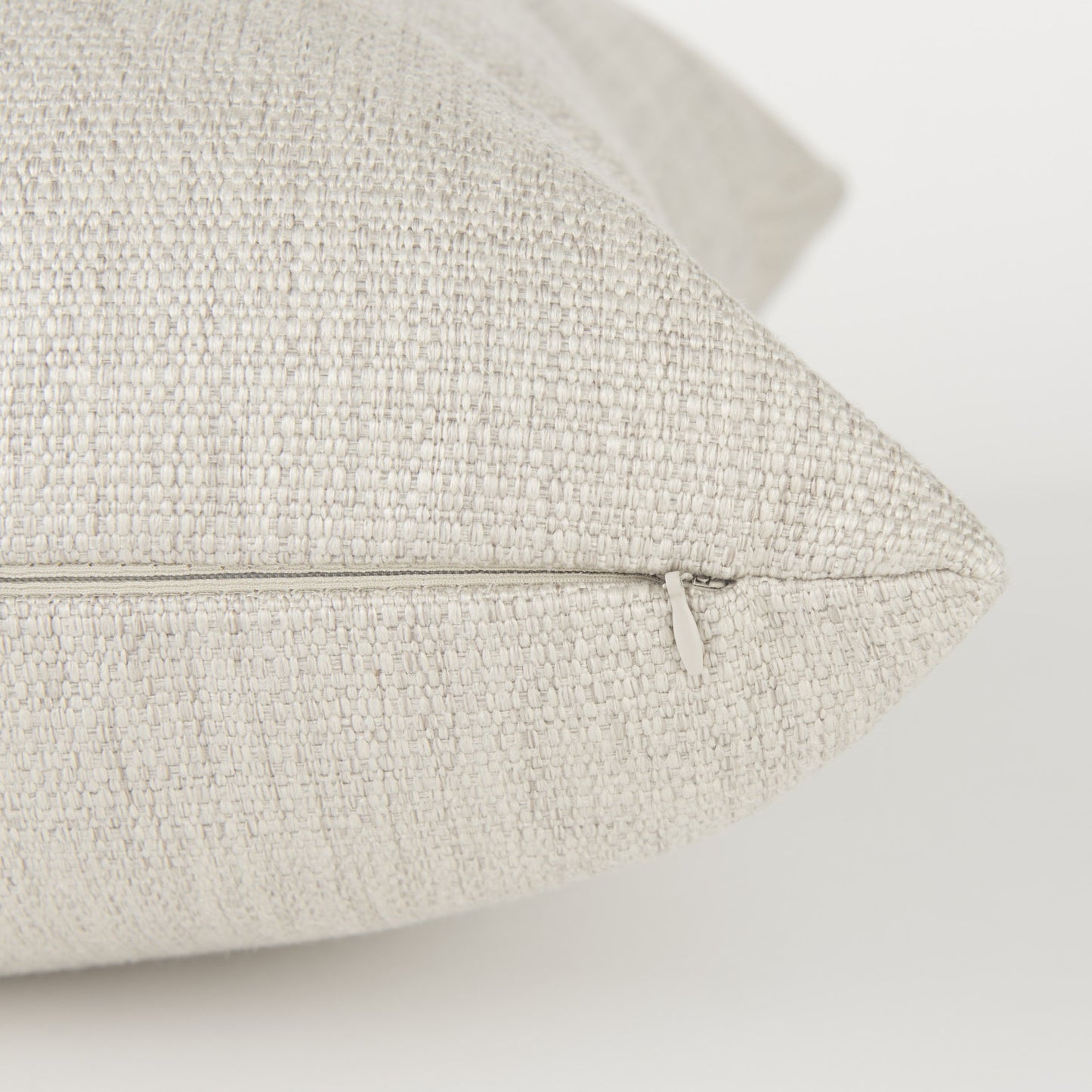 Neutral Sand Basket Weave Accent Throw Pillow