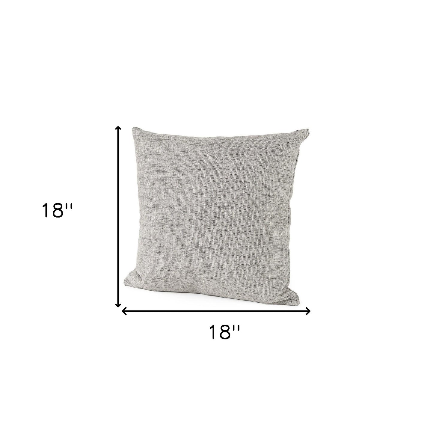 Stone Gray Basket Weave Accentthrow Pillow