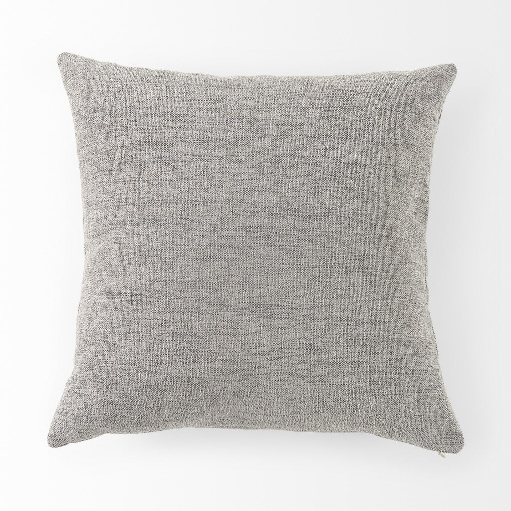 Stone Gray Basket Weave Accentthrow Pillow