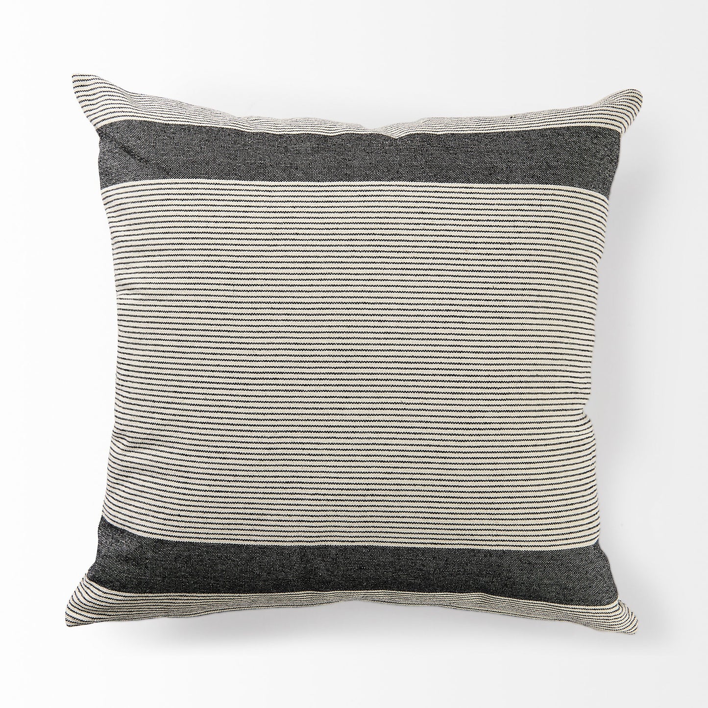 Beige And Gray Striped Throw Pillow Cover