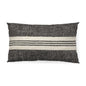 Black And White Striped Lumbar Accent Pillow Cover