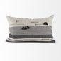 Light Gray Detailed Lumbar Throw Pillow Cover