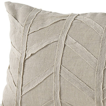 Light Gray Chevron Textured Lumbar Pillow Cover