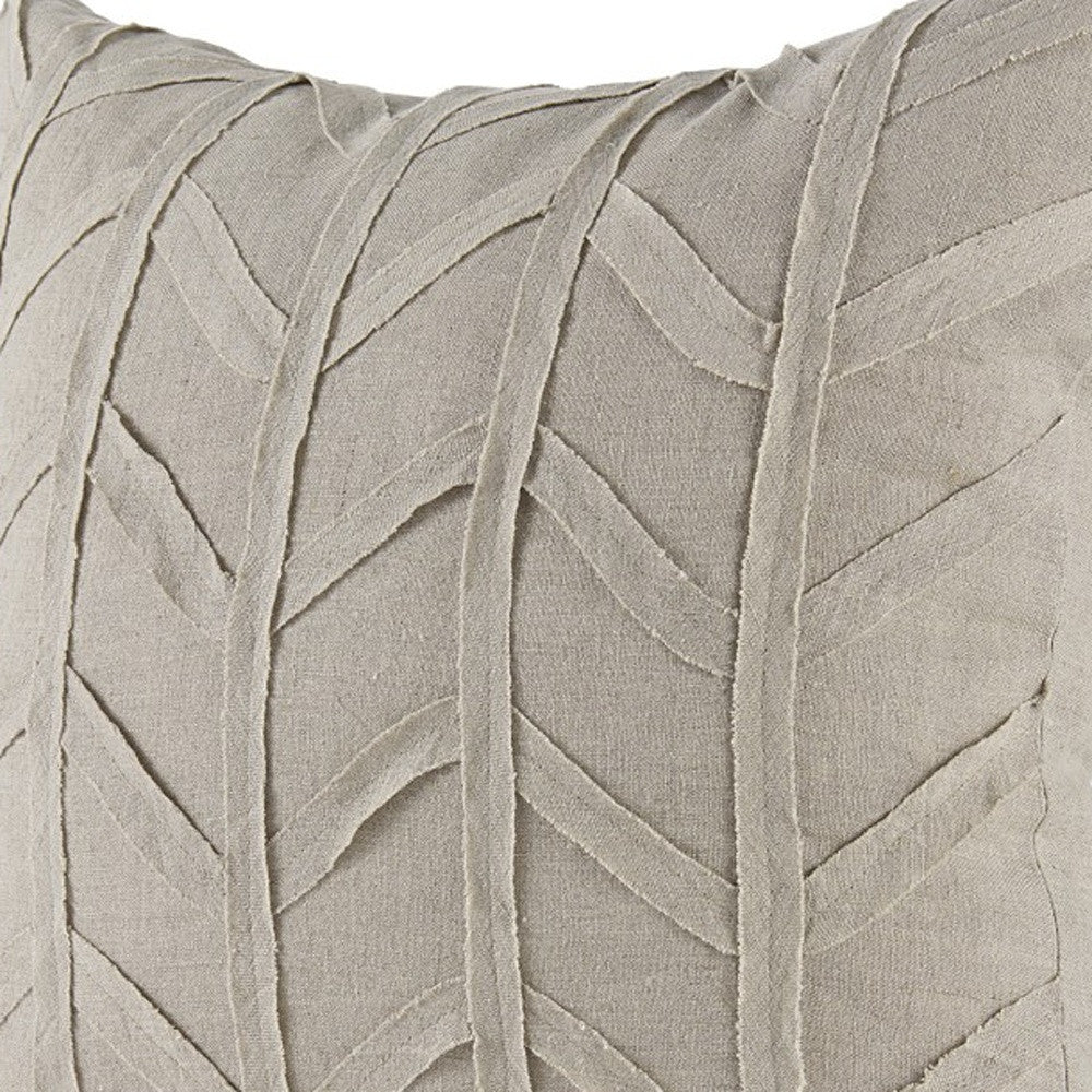 Light Gray Chevron Textured Pillow Cover