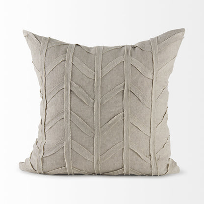 Light Gray Chevron Textured Pillow Cover