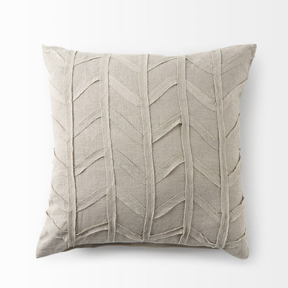 Light Gray Chevron Textured Pillow Cover