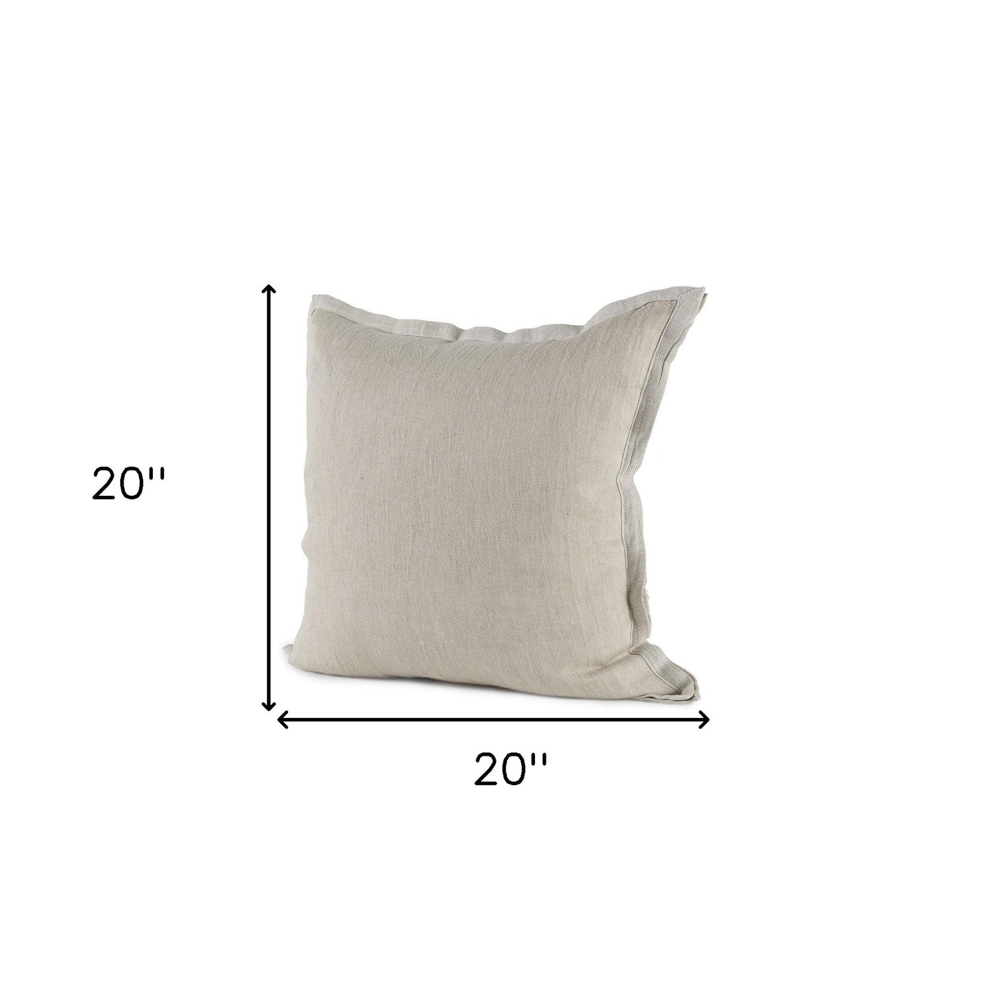 Cream Bordered Pillow Cover