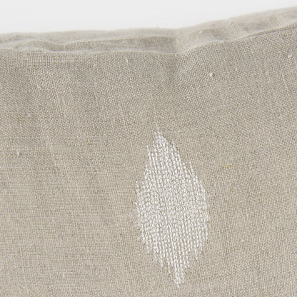 Beige And White Patterned Lumbar Pillow Cover