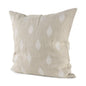 Beige And White Patterned Pillow Cover