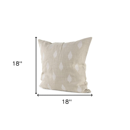 Beige And White Patterned Pillow Cover