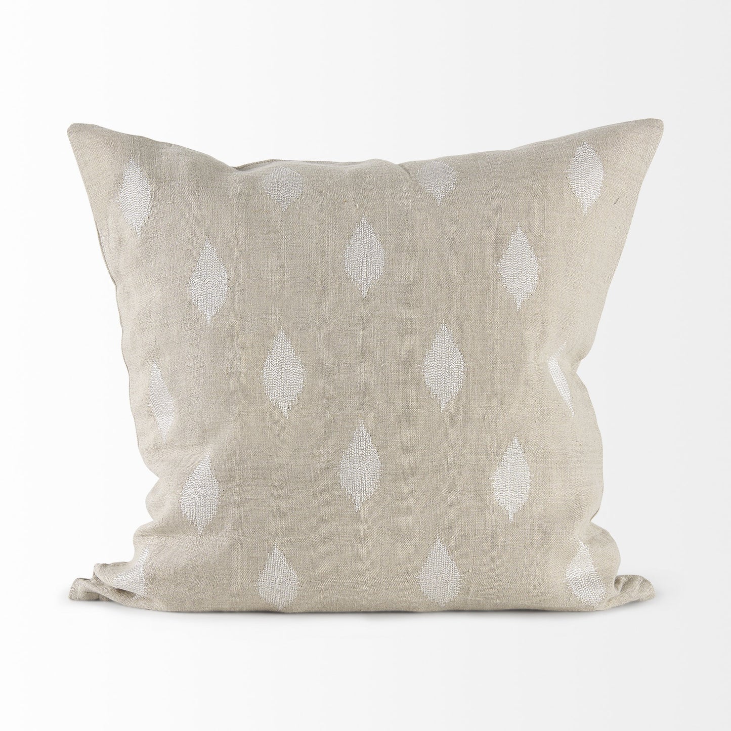 Beige And White Patterned Pillow Cover