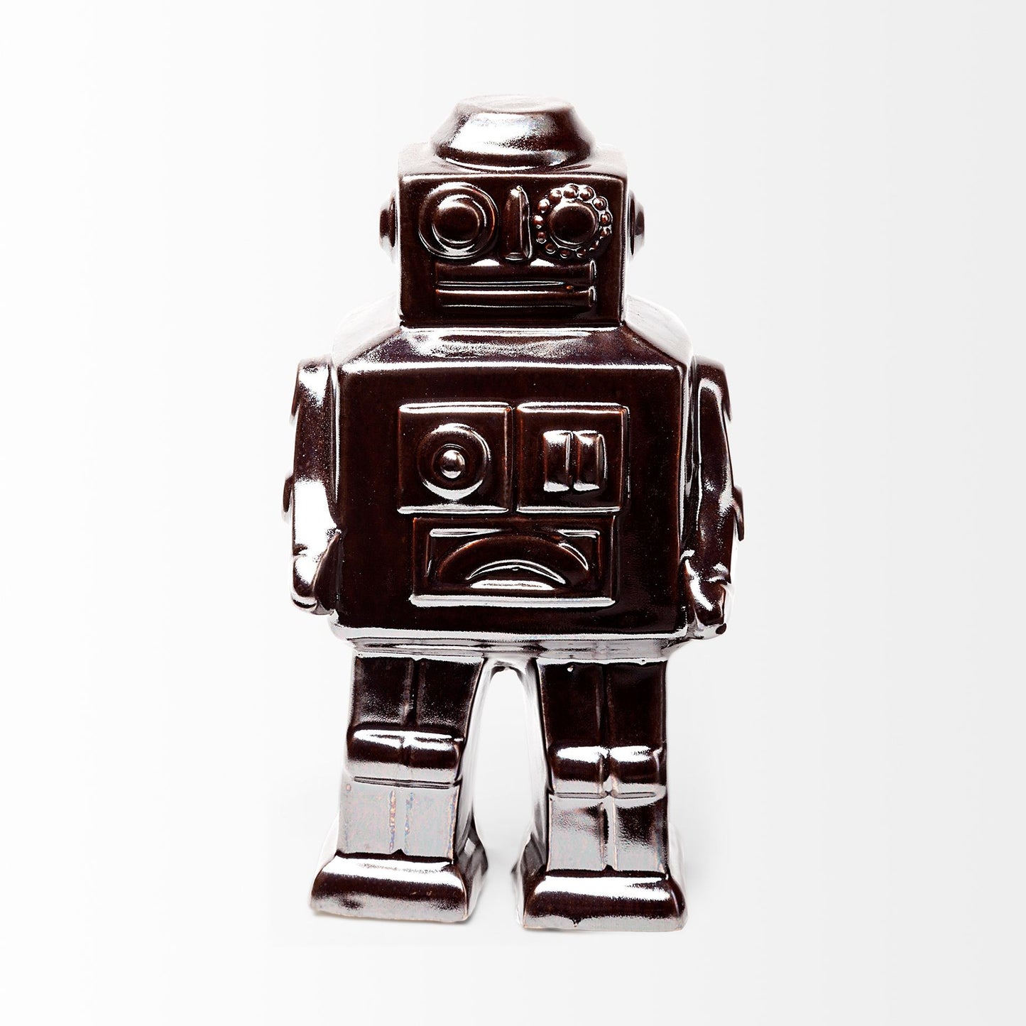 Silver Metal Robot Shaped Sculpture