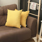 Set Of 2 Yellow Textured Pillow Covers