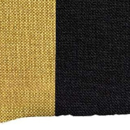 Set Of 2 Yellow And Black Lumbar Pillow Covers