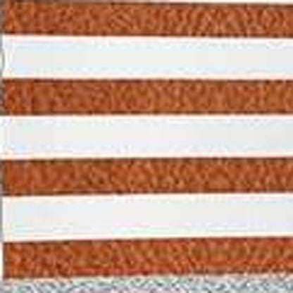 Set Of 2 Orange And Ivory Striped Pillow Covers