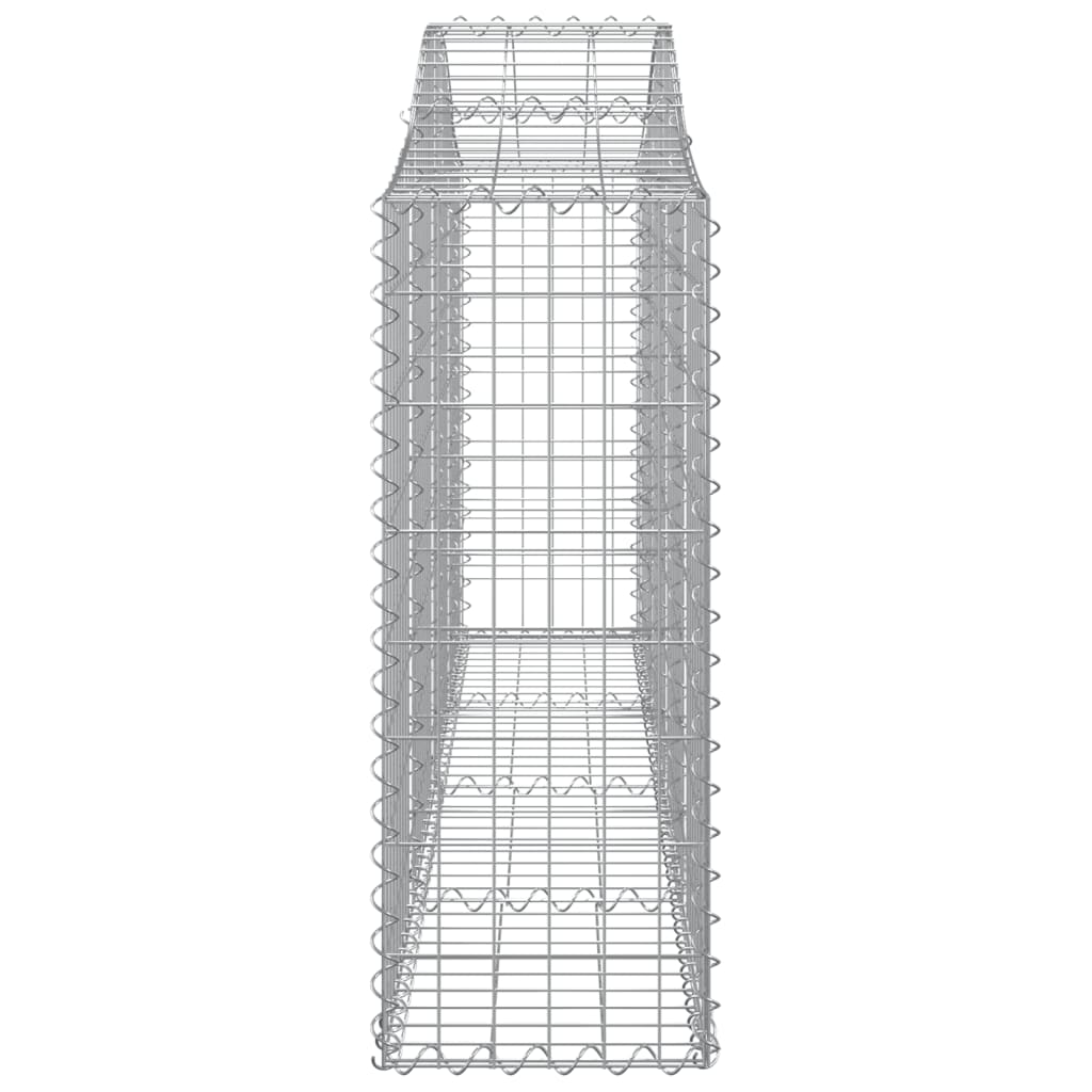 Arched Gabion Baskets 25 pcs 78.7"x11.8"x31.5"/39.4" Galvanized Iron