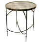 25" Nickel Iron Round End Table