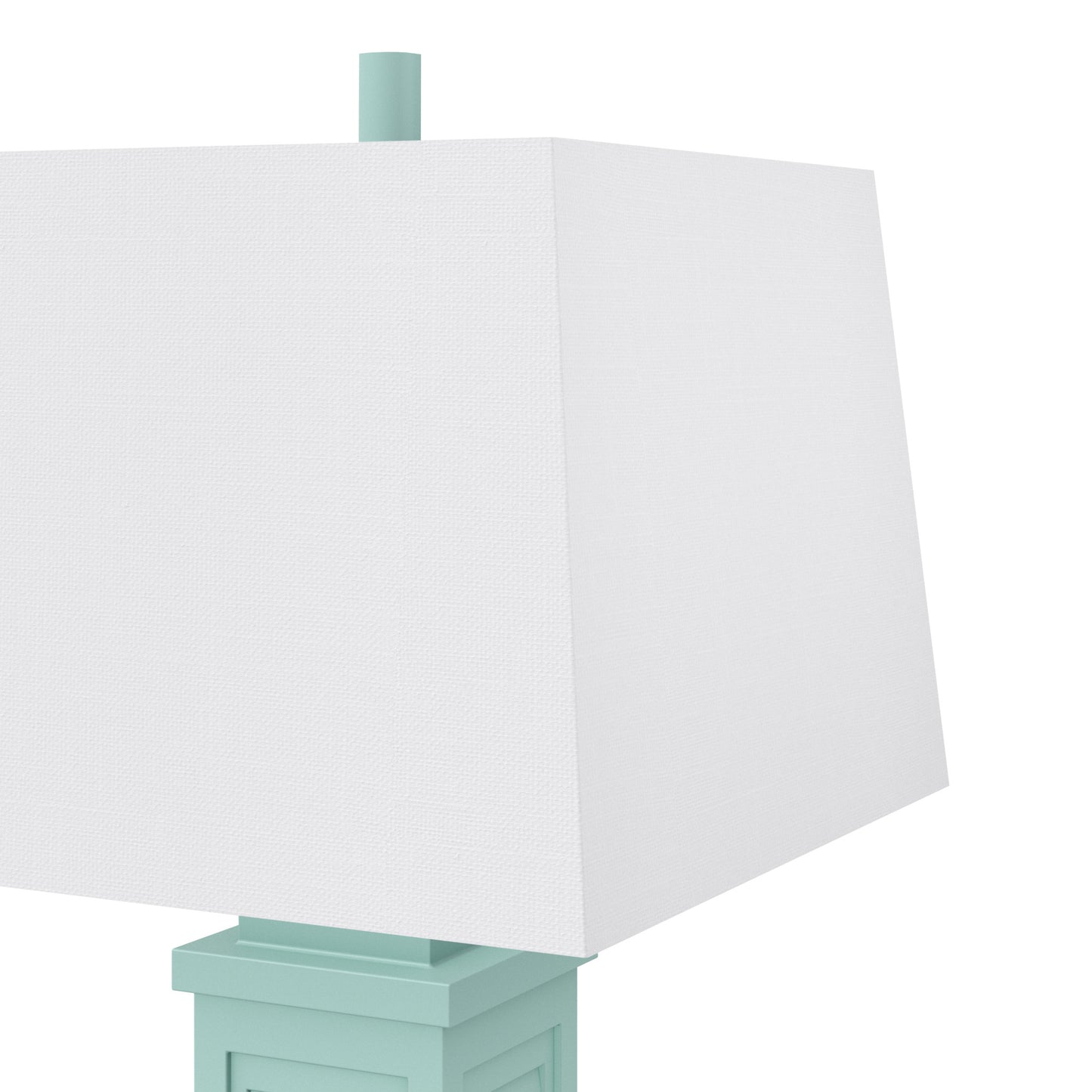 Set of Two 32" Teal Blue Table Lamp With Off White Shade