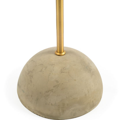 Antiqued Gold Black and Concrete Floor Lamp